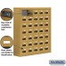 Salsbury Cell Phone Storage Locker - 7 Door High Unit (8 Inch Deep Compartments) - 35 A Doors - Gold - Surface Mounted - Resettable Combination Locks